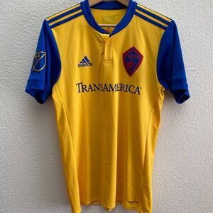 Colorado Rapids Soccer MLS adidas CLIMACOOL 2016 Yellow Soccer Jersey Small
